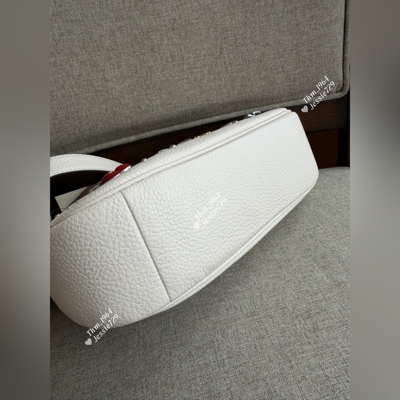 Coach White Shoulder Bag with Gold and Gray Accents - Picture 6 of 8